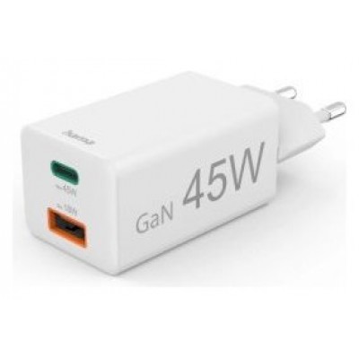 CARGADOR DE PARED HAMA 45W 1xUSB-C PD 1xUSB-A en Huesoi