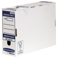 CAJA DE ARCHIVO DEFINITIVO FOLIO 100MM AZUL BANKERS BOX 0031802 (MIN10) (Espera 4 dias) en Huesoi