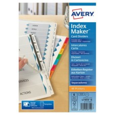 Avery 01730061 lengüeta de índice Separador en blanco con pestaña Cartón (Espera 4 dias) en Huesoi