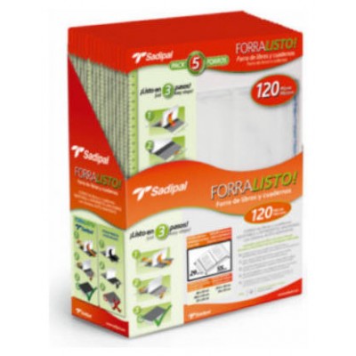 BLISTER 5 FUNDAS DE FORRO CON 2 SOLAPAS AJUSTABLES 30 CM SADIPAL 02217 (Espera 4 dias) en Huesoi