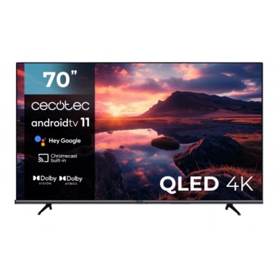 TELEVISIONN QLED 70"? 4K UHD ANDROID TV 11 CHROMECAST GOOGLE ASSISTANT en Huesoi