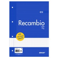 RECAMBIO A4 100+20 HOJAS 90G Q4X4 4 TALADROS ANCOR 061222 (Espera 4 dias) en Huesoi