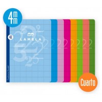 LIBRETA CUBIERTA BASICA FORMATO A4 RAYADO 4 MM 50 HOJAS SURTIDOS LAMELA 06A4004 (MIN10) (Espera 4 dias) en Huesoi