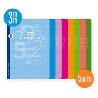 LIBRETA CUARTO 50 HOJAS RAYADO 3 MM-COLORES SURTIDOS LAMELA 06C003 (MIN10) (Espera 4 dias) en Huesoi