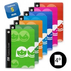 CUADERNO BASICO FORMATO 4º 40 HOJAS RAYADO 5 MM SURTIDOS LAMELA 07005 (MIN10) (Espera 4 dias) en Huesoi