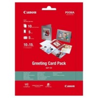 Canon Papel PACK 10 10X15 5 Tarj.FELICITACION 5 SOBRES (GCP-101) en Huesoi