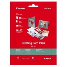 Canon Papel PACK 10 10X15 5 Tarj.FELICITACION 5 SOBRES (GCP-101) en Huesoi