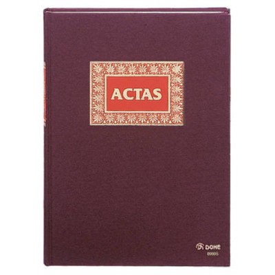 LIBRO DE ACTAS ACTAS FOLIO NATURAL 100 HOJAS NUMERADAS DOHE 09905 (Espera 4 dias) en Huesoi