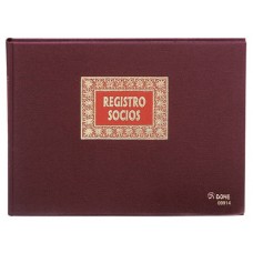 LIBRO DE REGISTROS REGISTRO SOCIOS FOLIO APAISADO 100 HOJAS NUMERADAS DOHE 09914 (Espera 4 dias) en Huesoi