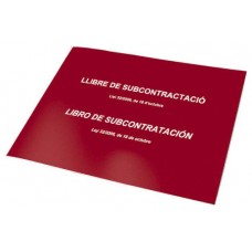 LIBRO DE SUBCONTRATACION CATALÁN/CASTELLANO A4 APAISADO 10 HOJAS NUMERADAS DOHE 09990 (Espera 4 dias) en Huesoi