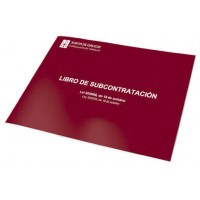 LIBRO DE SUBCONTRATACION GALLEGO/CASTELLANO A4 APAISADO 10 HOJAS NUMERADAS DOHE 09991 (Espera 4 dias) en Huesoi