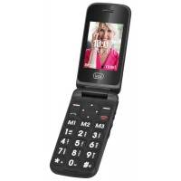 TELEFONO TREVI FLEX PLUS 55 FLIP SENIOR PHONE DUAL SCREEN BLACK en Huesoi