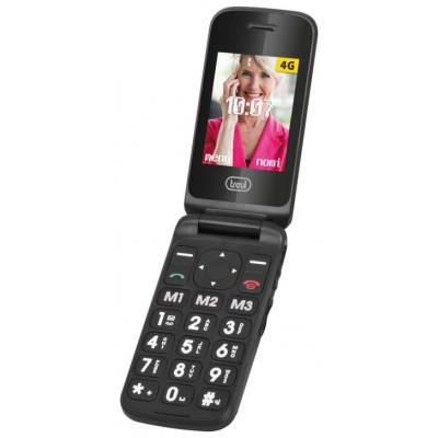TELEFONO TREVI FLEX PLUS 90 4G FLIP SENIOR PHONE DUAL SCREEN BLACK en Huesoi