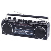 RADIO GRABADORA PORTÁTIL USB SD BLUETOOTH CASSETTE TREVI RR 501 BT NEGRO en Huesoi