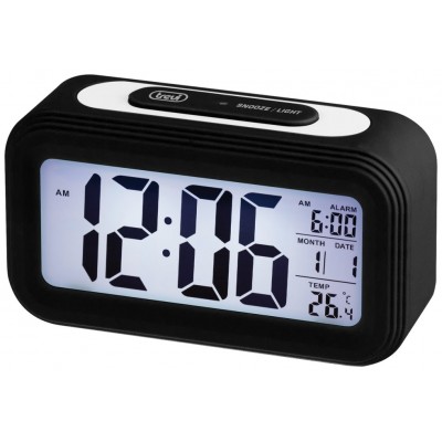 RELOJ DIGITAL CON ALARMA Y TERMÓMETRO TREVI SL 3068 S NEGRO en Huesoi