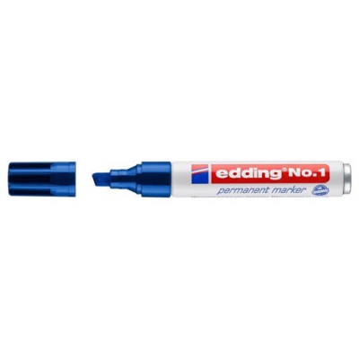 MARCADOR PERMANENTE PUNTA BISELADA 1-5MM Nº1 AZUL EDDING 1-03 (MIN10) (Espera 4 dias) en Huesoi