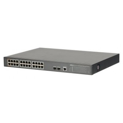 DAHUA - DH-PFS4226-24GT-360 - 26-PORT MANAGED GIGABIT SWITCH WITH 24-PORT POE (Espera 4 dias) en Huesoi