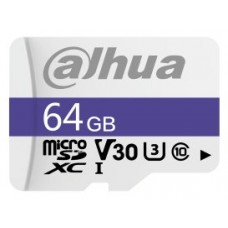 DAHUA MICROSD 64GB MICROSD CARD, READ SPEED UP TO 95 MB/S, WRITE SPEED UP TO 38 MB/S, SPEED CLASS C10, U3, V30, TBW 40TB (DHI-TF-C100/64GB) (Espera 4 dias) en Huesoi
