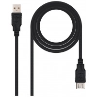 CABLE USB 2.0 TIPO A/M-A/H 1.8M NEGRO NANOCABLE (Espera 4 dias) en Huesoi