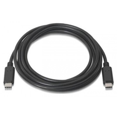 CABLE USB 2.0 3A TIPO USB-C/M-USB-C/M 0.5 M NEGRO NANOCABLE (Espera 4 dias) en Huesoi