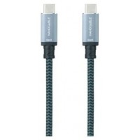 CABLE USB 3.1 GEN2 5A USB-C/M-USB-C/M NEG/GR 0.5 M en Huesoi