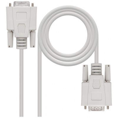 Cable Serie Modem, DB9/M-DB9/H, Beige, 3.0 m en Huesoi
