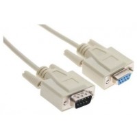 Cable Serie Modem, DB9/M-DB9/H, Beige, 6.0 m en Huesoi