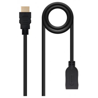 Nanocable - Cable HDMI 2.0 Prolongador A/M-A/H - Negro en Huesoi