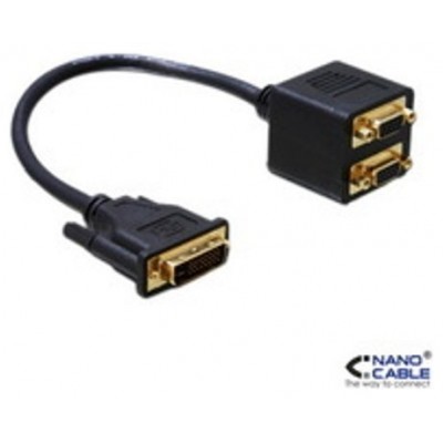 Nanocable 10.15.1950 adaptador de cable DVI 2x VGA Negro (Espera 4 dias) en Huesoi