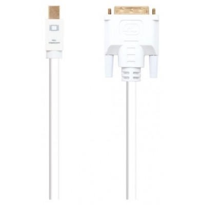 Mini DP - DVI, M-M, 2 m, Blanco en Huesoi