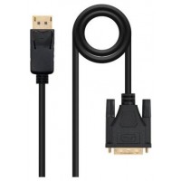 DP - DVI, M-M, 3 m, Negro en Huesoi