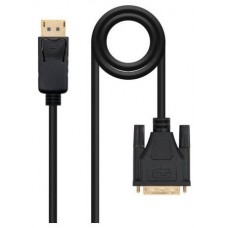 DP - DVI, M-M, 3 m, Negro en Huesoi
