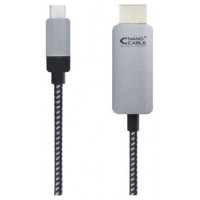 CABLE CONVERSOR USB-C/M A HDMI/M NEGRO 1.8 M NANOCABLE en Huesoi