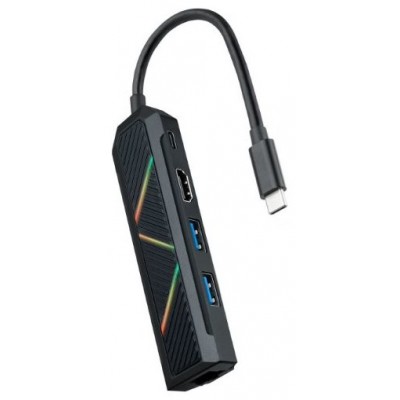 HUB USB-C NANOCABLE 2xUSB-A+USB-C CARGA+HDMI+RJ45 en Huesoi