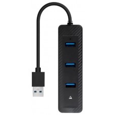 NANOCABLE HUB USB3.0 3xUSB3.0+RJ45 USB-A/M-RJ45/H NEGRO 15CM en Huesoi