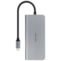 Nanocable Hub 8en1 USB-A+HDMI+USB-C PD+RJ45+TF+SD en Huesoi
