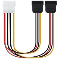 CABLE SATA ALIMENTACION 5.25 MOLEX 4PIN M-2XSATAH 20 en Huesoi