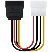 CABLE SATA ALIMENTACION 5.25MOLEX 4PIN M-SATAH 16CM en Huesoi