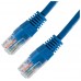 CABLE RED LATIGUILLO RJ45 CAT.5E UTP AWG24 AZUL 0.5 M en Huesoi