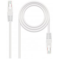 CABLE RED LATIGUILLO RJ45 CAT.5E UTP AWG24 BLANCO 0.5 en Huesoi