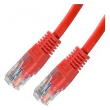 CABLE RED LATIGUILLO RJ45 CAT.5E UTP AWG24 ROJO 1.0 M en Huesoi