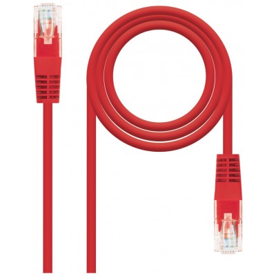 CABLE RED LATIGUILLO RJ45 CAT.5E UTP AWG24 ROJO 2.0 M en Huesoi