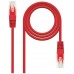 CABLE RED LATIGUILLO RJ45 CAT.5E UTP AWG24 ROJO 2.0 M en Huesoi