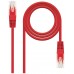 Nanocable - Cable red latiguillo cat.6 utp awg24 rojo en Huesoi