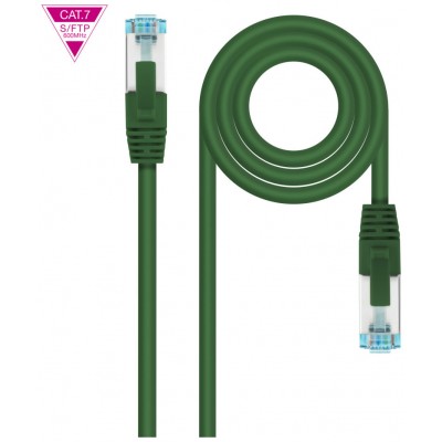 CABLE DE RED LATIGUILLO 600MHZ LSZH SFTP PIMF CAT7 AWG26 0.25 M VERDE NANOCABLE (Espera 4 dias) en Huesoi