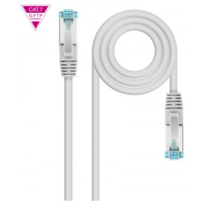 CABLE DE RED LATIGUILLO 600MHZ LSZH SFTP PIMF CAT7 AWG26 1 M GRIS NANOCABLE (Espera 4 dias) en Huesoi