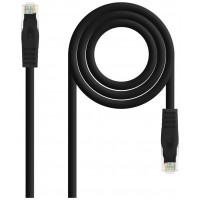 NANOCABLE CABLE RED LATIGUILLO RJ45 LSZH CAT.6A UTP AWG24, NEGRO, 25 CM en Huesoi