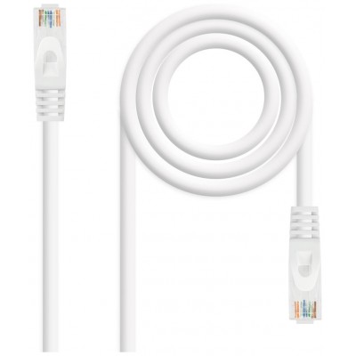 CABLE DE RED LATIGUILLO RJ45 UTP CAT6A AWG24 LSZH 0.25 M BLANCO NANOCABLE (Espera 4 dias) en Huesoi