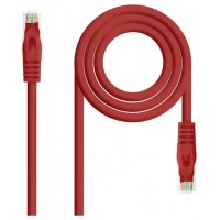 Cat6A, RJ-45, UTP, LSZH, AWG 24, 0.5 m, Rojo en Huesoi