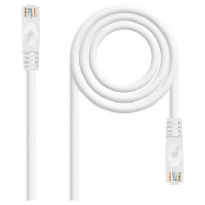 CABLE DE RED LATIGUILLO RJ45 UTP CAT6A AWG24 0.5 M BLANCO NANOCABLE (Espera 4 dias) en Huesoi